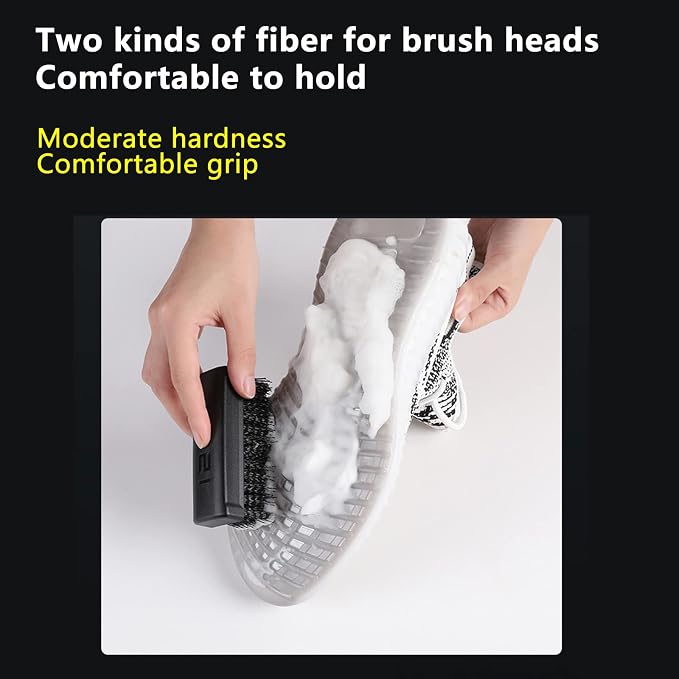 GUZI 2Pcs Professional Cleaning Shoe Brush Plastic Soft Brush Hard Brush - Image 8