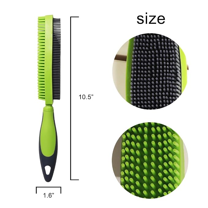 Rubber Pet Hair Removal Brush for Couch Clothes Dog Cat Pet Hair Carpet - Image 2