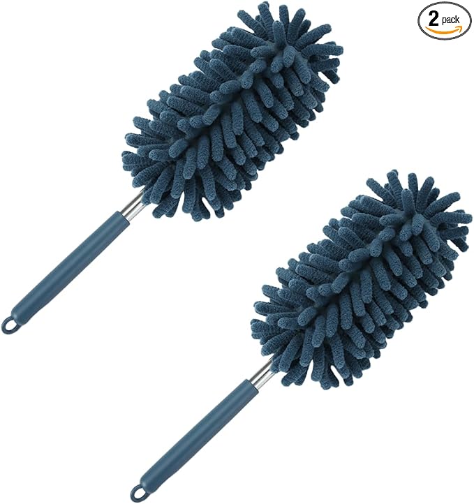 2PCS Car Interior Duster with Extension Pole – Washable Microfiber Dusters by Unknown