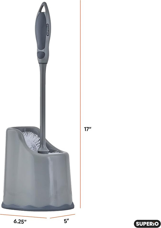 Superio Toilet Brush and Holder Toilet Scrubber Bowl Cleaner Brushes Wand - Image 2