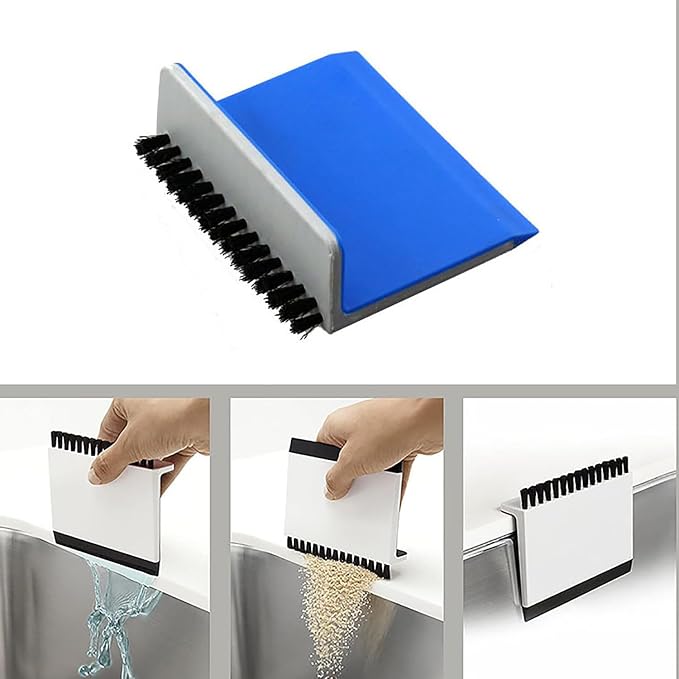 Blue Kitchen Sink Scraper Multi Purpose Kitchen Countertop Brush Cleaning - Image 5