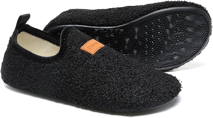 QZKDM Lightweight Slip on Grip Indoor House Slippers Barefoot Non Slip Home - Image 5