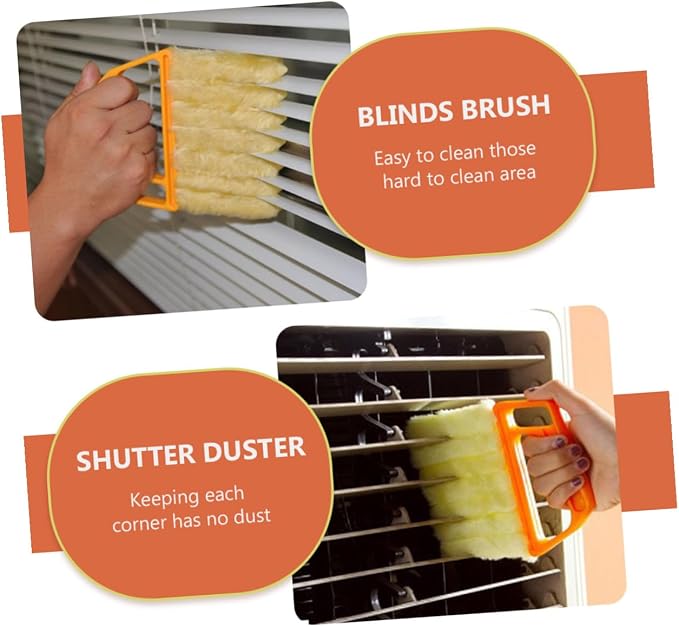CLISPEED 2pcs Handheld Blinds Cleaning Brush Window Shutter Cleaner Brush - Image 9