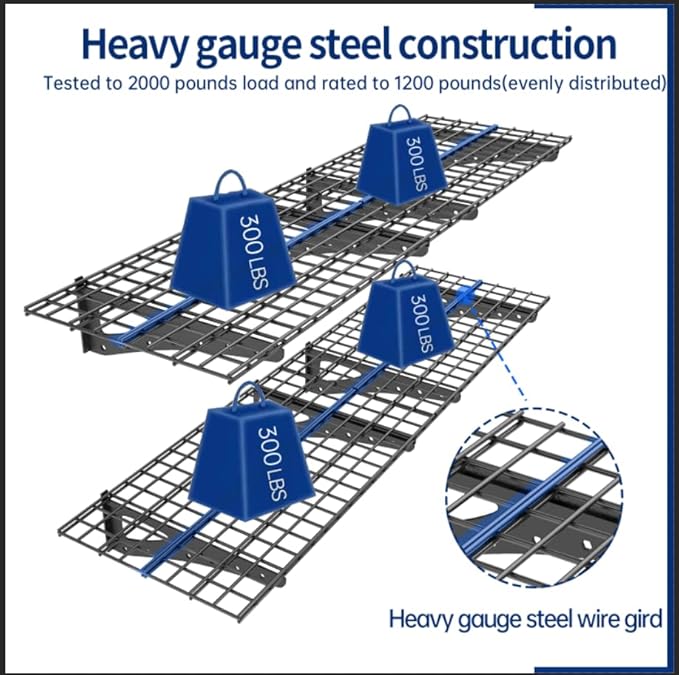 2-Pack Garage Wall Shelving, 2x6ft Walls Shelf Storage Rack, Sturdy Walls - Image 5