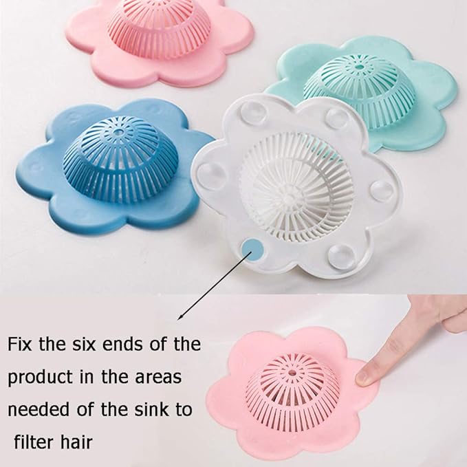 Hair Catcher Silicone Hair Stopper Shower Drain Covers - Image 6