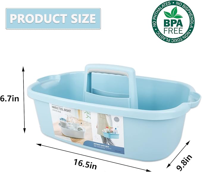 Large Cleaning Supplies Caddy Portable Shower Basket Supply Organizer - Image 5