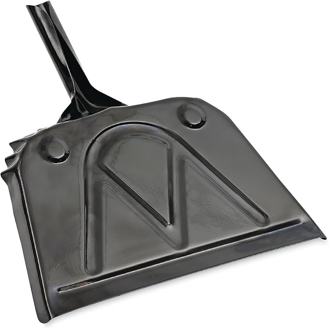 Boardwalk 04212 Metal Dust Pan 12" Wide 2" Handle Black 12/Carton - Image 6