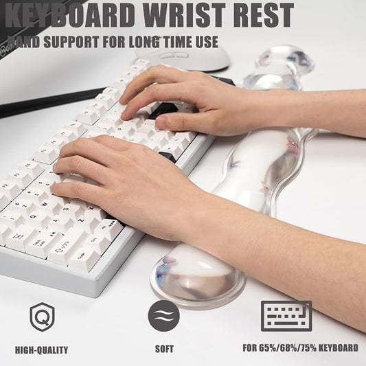 Gel Keyboard and Mouse Wrist Rest Set – Clear Wrist Rest - Image 2