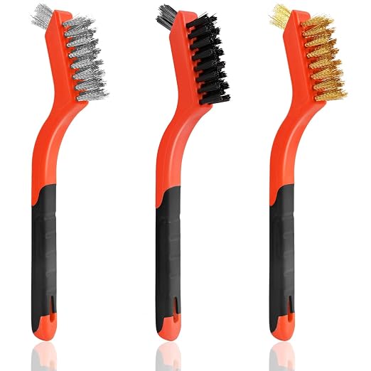 3pcs Wire Brushes for Cleaning Rust, Upgrade Wire Brush Set by Unknown