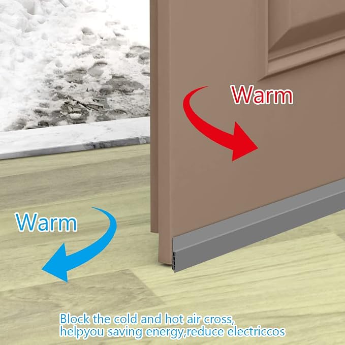 Ainiv Door Draft Stopper Under Door Seal, Adhesive Under Door Sweep Weather - Image 6