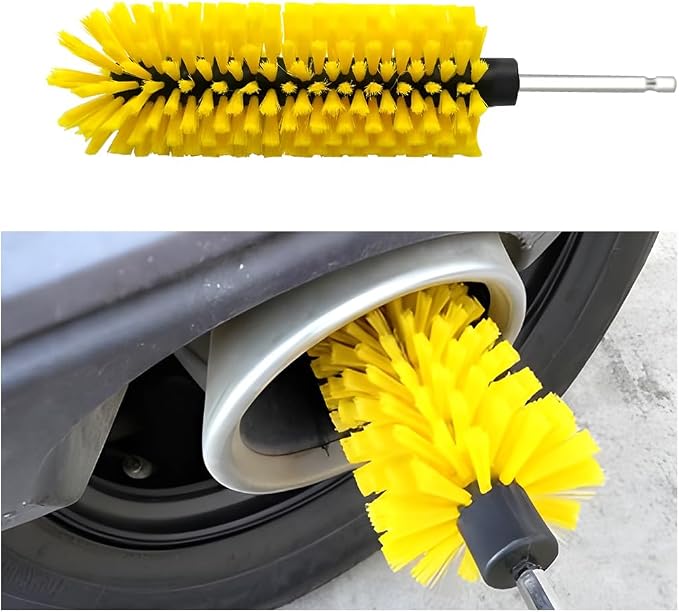 Drill Brush for Car Wheel, Soft No Scratches Vehicle Rim Cleaning Brush for by Unknown