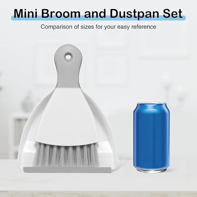 NACENA Mini Dustpan and Brush Set 2 Pack, Small Broom and Dustpan Set Dust Pan - Image 8