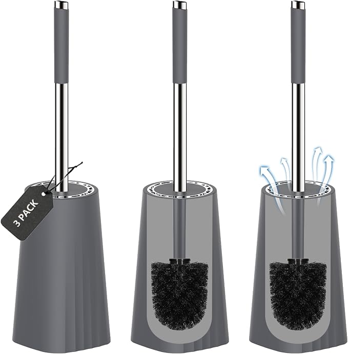 SetSail Toilet Brush, Compact Size Toilet Bowl Brush and Holder Toilet Brushes by SetSail
