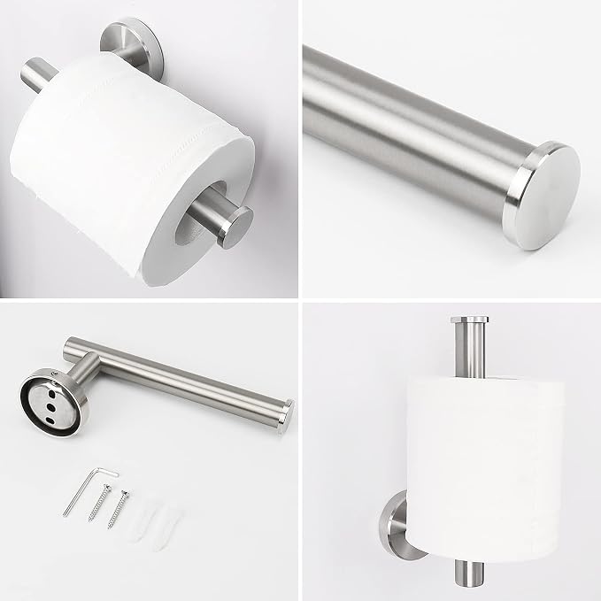 NearMoon 2 Pieces Bathroom Hardware Accessories, Towel Ring and Toilet Paper - Image 3
