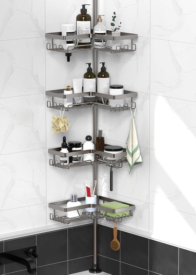 KEGII Corner Shower Caddy Tension Pole by KEGII