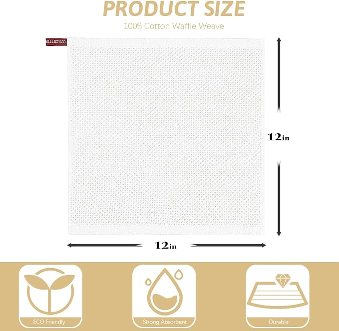 Nialnant 100% Cotton Dish Cloths - Image 2
