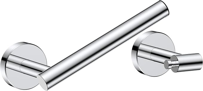 FORIOUS Toilet Paper Holder Wall Mount, Stainless Steel Rustproof Double Post - Image 7