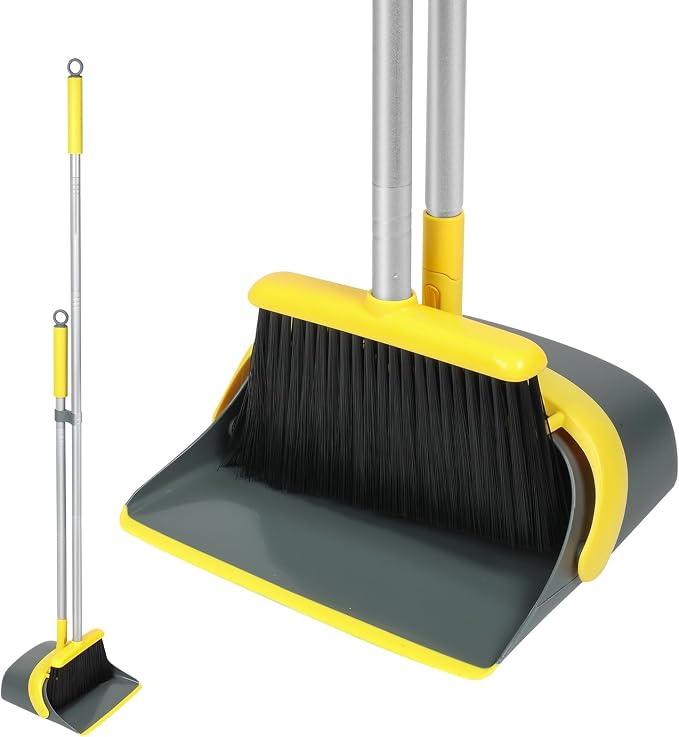 Broom and Dustpan Set with 54 Inch Long Handle by Dirty+Fox