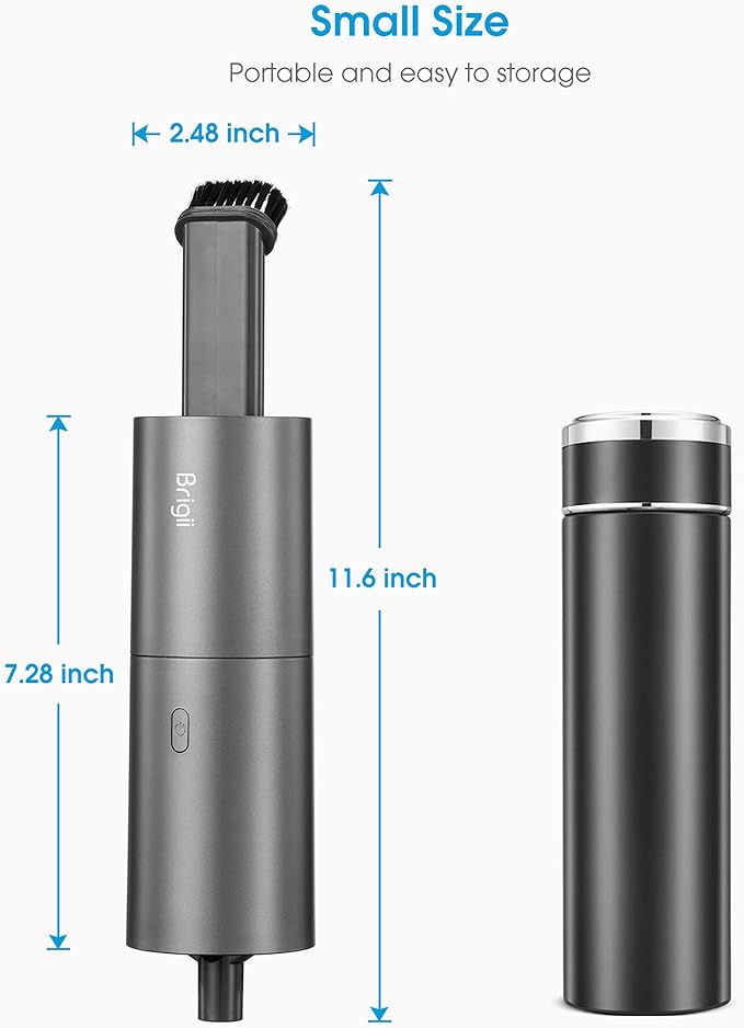 Brigii Mini Vacuum Cleaner, Small Handheld Vacuum Cordless USB Rechargeable - Image 6