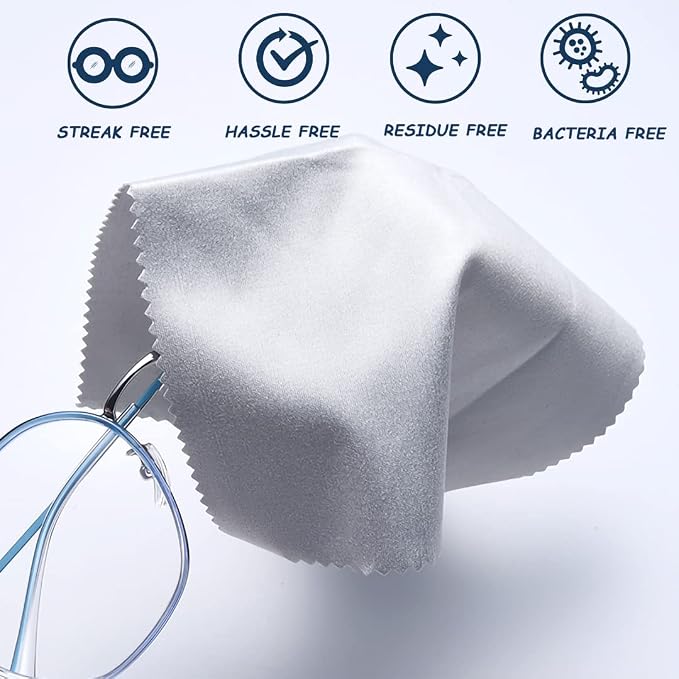 Microfiber Cleaning Cloths 20 Pack in Individual Vinyl Pouch, CKANDAY Glasses - Image 4