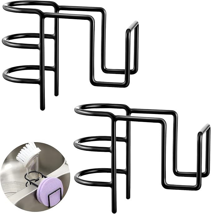 Blulu 2 Pieces Sink Dish Wand Brush Holder Kitchen Sink Caddy Organizer Sponge by Blulu
