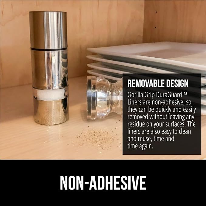GORILLA GRIP DuraGuard Shelf Liner, 17.5x20 Non-Adhesive Cabinet Liners - Image 5