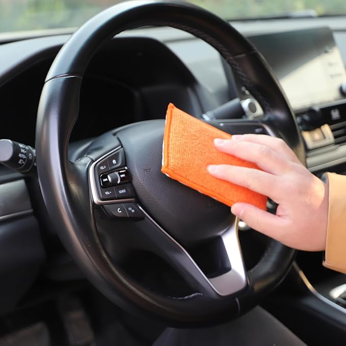 SPTA Car Interior Scrubbing Sponge, Microfiber Car Wax Applicator, Car Wash - Image 6