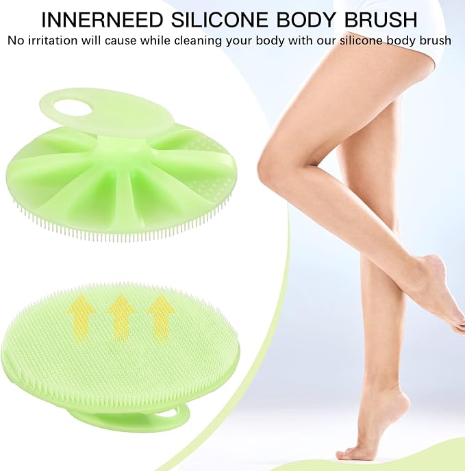 INNERNEED Food-Grade Soft Silicone Body Cleansing Brush Shower Scrubber - Image 3