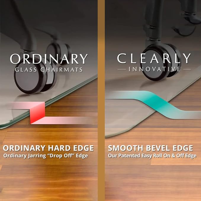 Exclusive Beveled Edge Glass Chair Mat - Image 2