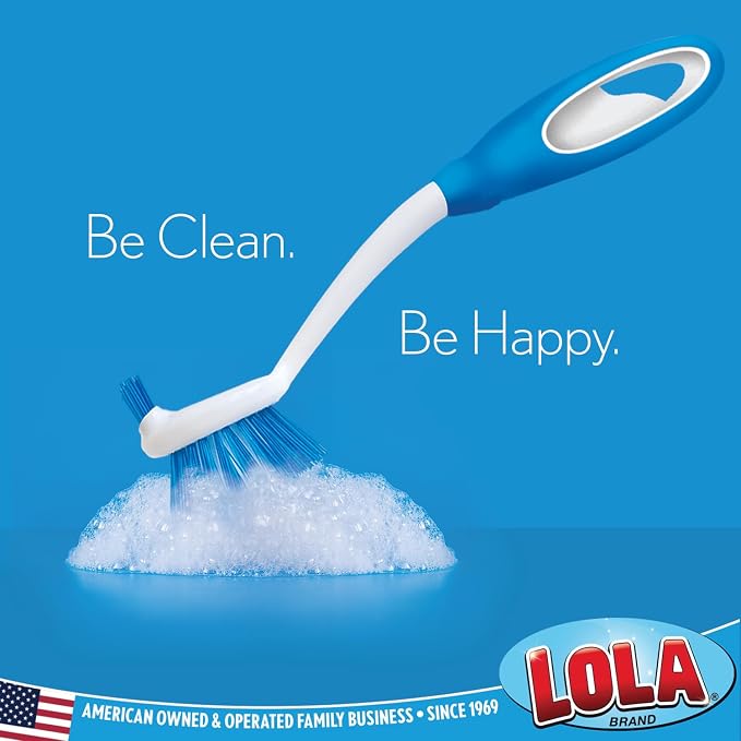 Dish Brush Kitchen Scrubber, 6 Pack, by LOLA, Has Stiff Bristles & Food Scraper - Image 5