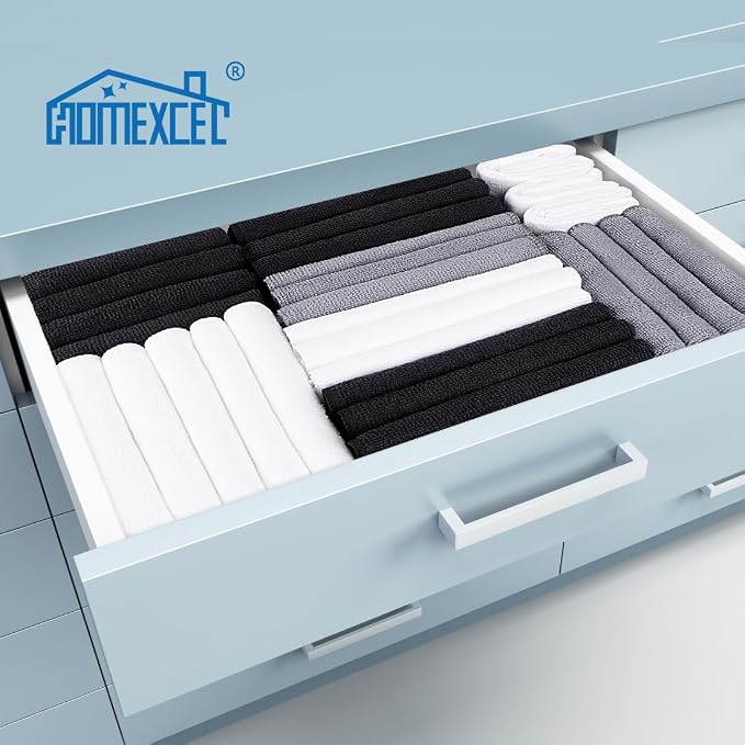 HOMEXCEL Grey Microfiber Cleaning Cloth, 12 Pack Premium Microfiber Towels - Image 8