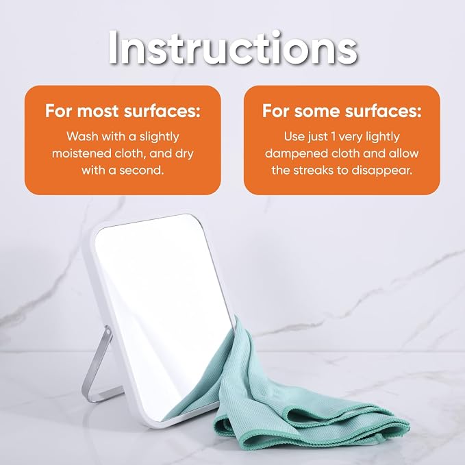 Superio Microfiber Glass Cleaning Cloth, Mirror & Window Miracle Cloth Lint & - Image 6