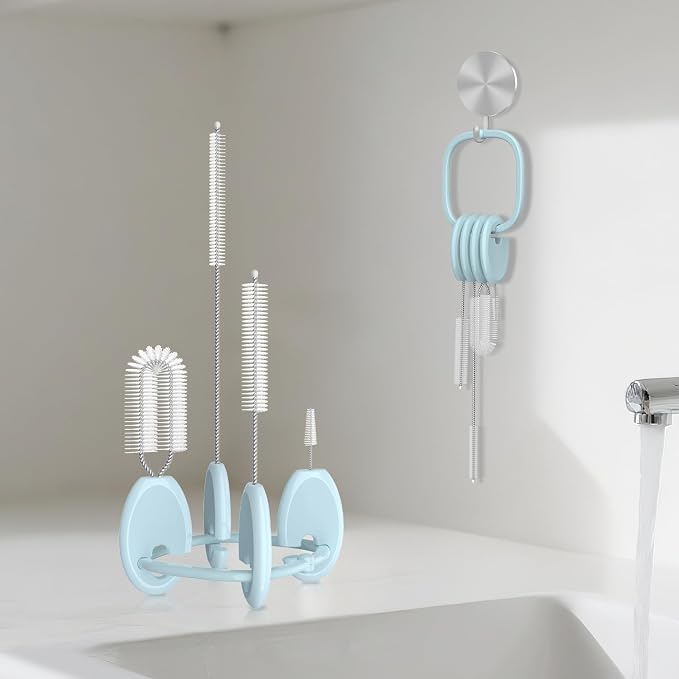 YOTIME Standing Straw Cleaner Brush Set, 4in1 Reusable Straw Brushes - Image 7