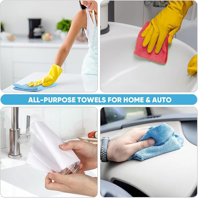 AIDEA Microfiber Cleaning Cloth 330 Sheets, Microfiiber Cloth - Image 5