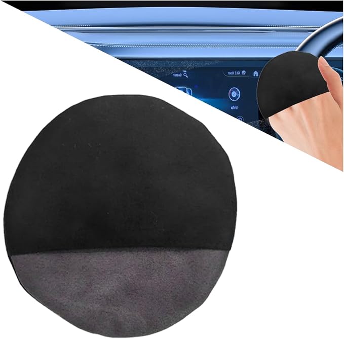 Round Car Touch Screen Cleaner Cloth, Microfiber Cleaning Pad Car Cleaning Wipes by KITUREK