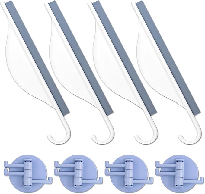 4 Pcs Mini Squeegee with Hanging Hook Shower Mirror Squeegee by Unknown