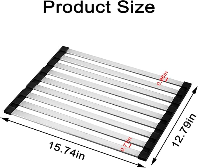 Foldable Dish Drying Rack for Kitchen Sink, Over The Sink Dish Drying Rack - Image 7
