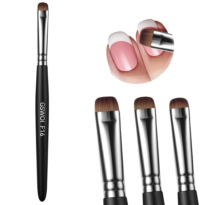 Acrylic Nail Brush for French Tips & Gel Polish Clean Up | Professional by GSWOI