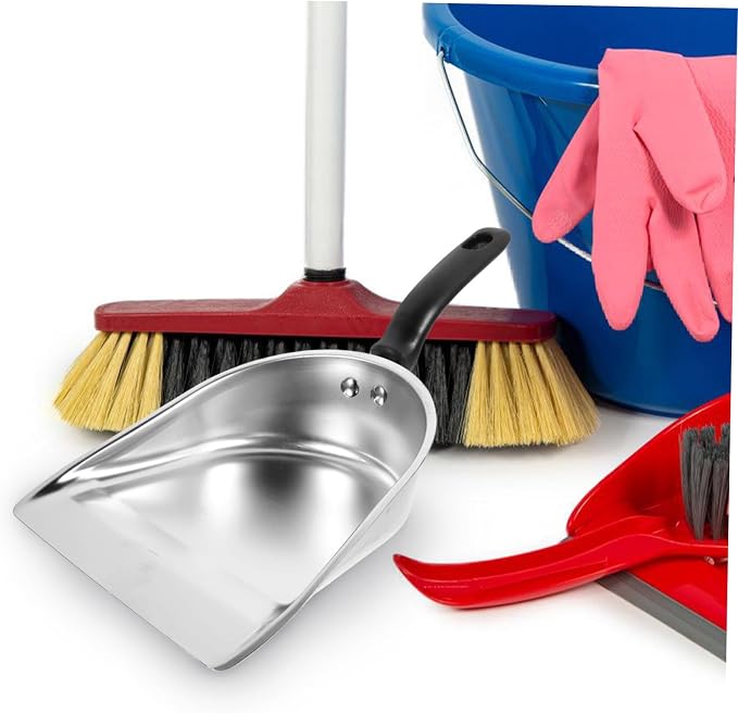 Stainless Steel Dustpan Metal Dust Pan Dustpan - Image 2