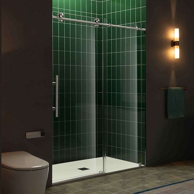 Woodbridge 56-60" W x 80" H Frameless Single Sliding Shower Door - Image 13