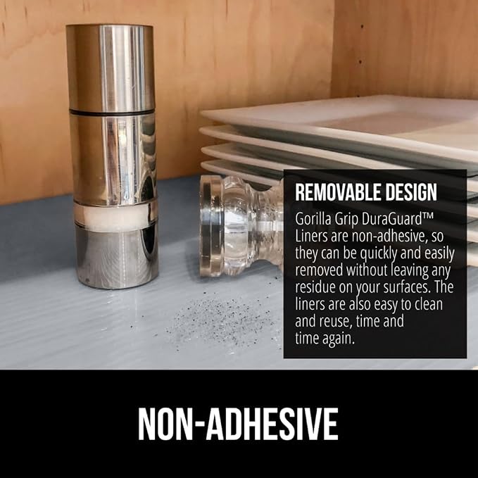 GORILLA GRIP DuraGuard Shelf Liner, Non-Adhesive Cabinet Liners - Image 5