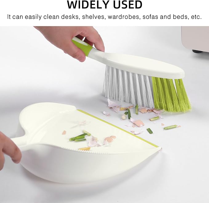 NACENA Dust Pan and Brush Set, Large Hand Broom and Dustpan Set Large Brush and - Image 4