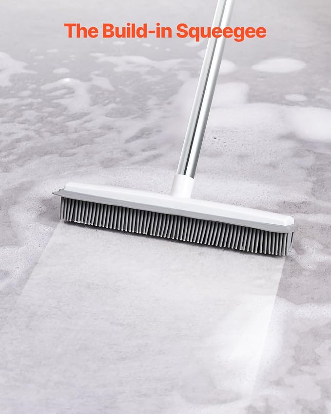 VEVOR Pet Hair Removal Broom, 58.46 in Adjustable Long Handle, Rubber Broom - Image 4