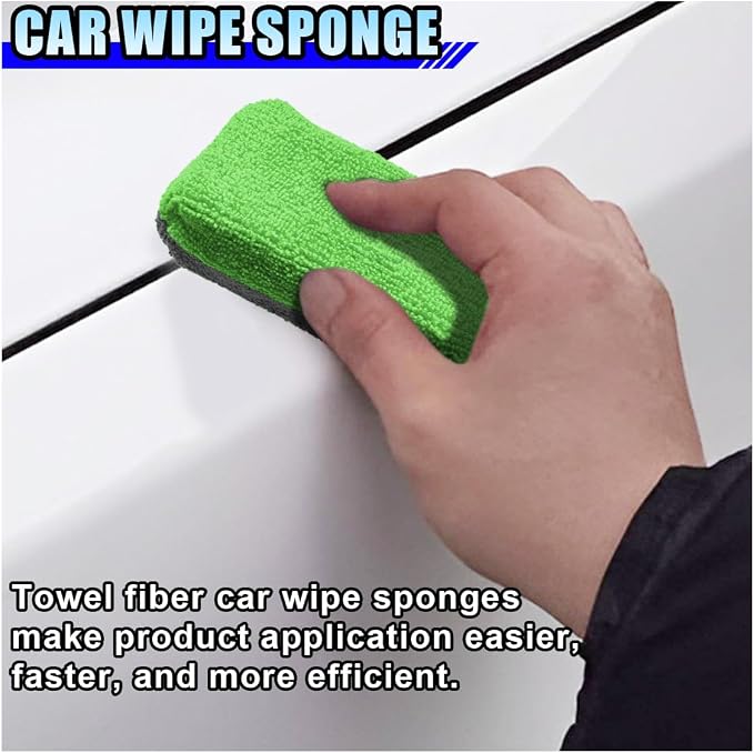 12PCS Ceramic Coating Applicator Sponge, 4.13'' x 1.84'' Microfiber Car - Image 3
