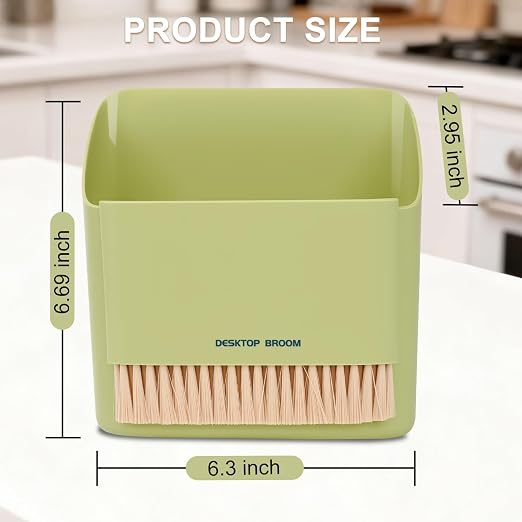Mini Trash Can Broom Dustpan: Small Hanging Garbage Lint Bin - Image 3