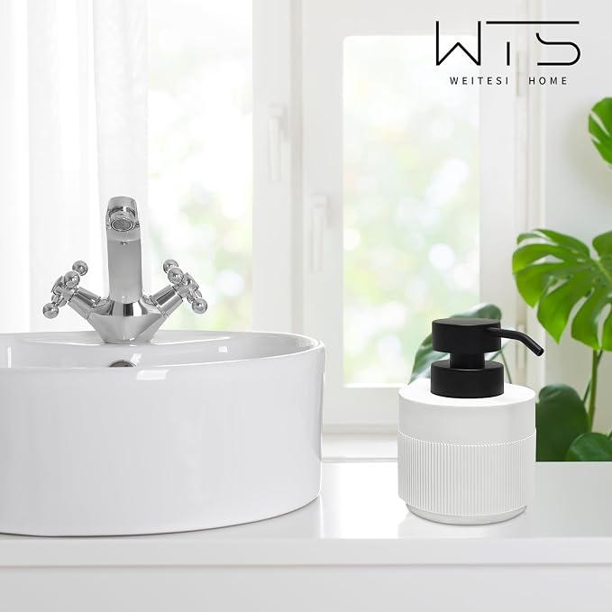 Resin Soap Dispenser for Bathroom, Hand Lotion Liquid Dispenser Easy-to-Press - Image 4