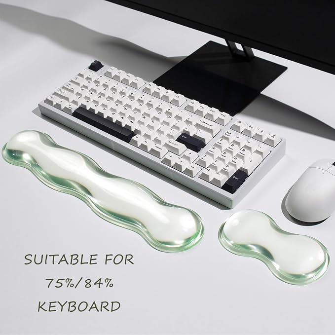Clear Gel Wrist Rest for Keyboard and Mouse, Cute Ergonomic Wrist Rest for - Image 3