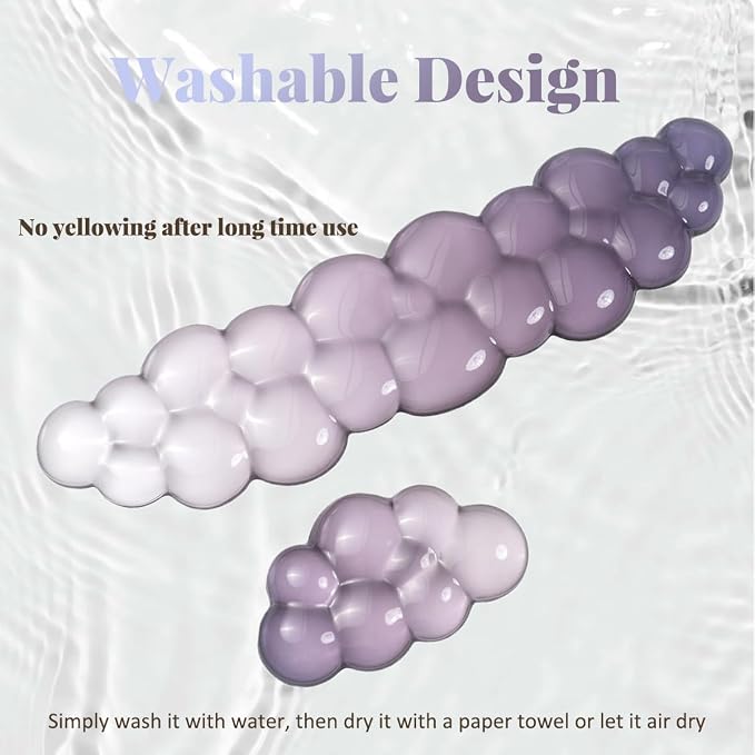 Gel Keyboard Wrist Rest Cloud Set, - Image 4