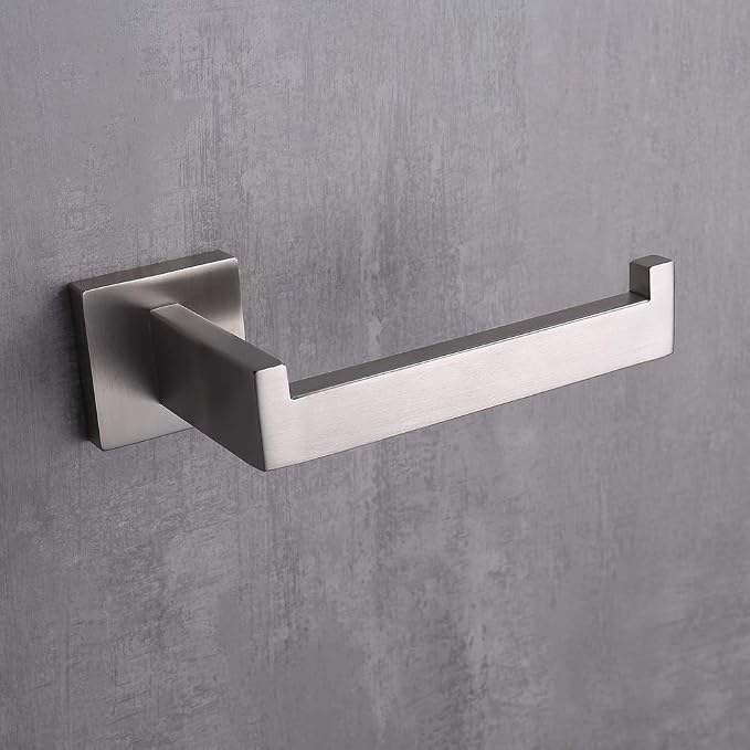 TASTOS Toilet Paper Holder Brushed Nickel 2 Pack, Toilet Tissue Roll Holders - Image 4