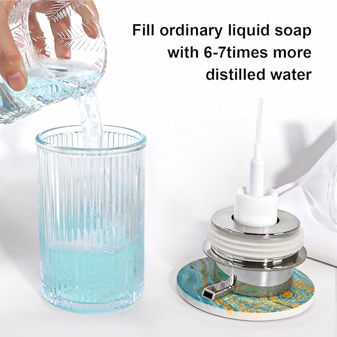 Clear Foaming Soap Dispenser, 12 Oz Glass Foaming Hand Soap Dispenser - Image 3